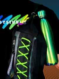 Image 3 of MULTICORD NEON LIME / PURPLE WAIST BAG