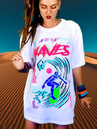 Image 1 of NEON WAVES PREMIUM TSHIRT