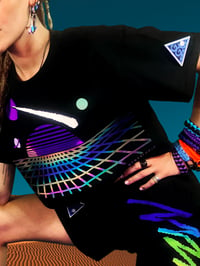 Image 4 of SYNTHWAVE SUNSHINE CROP TOP