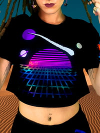 Image 5 of SYNTHWAVE SUNSHINE CROP TOP