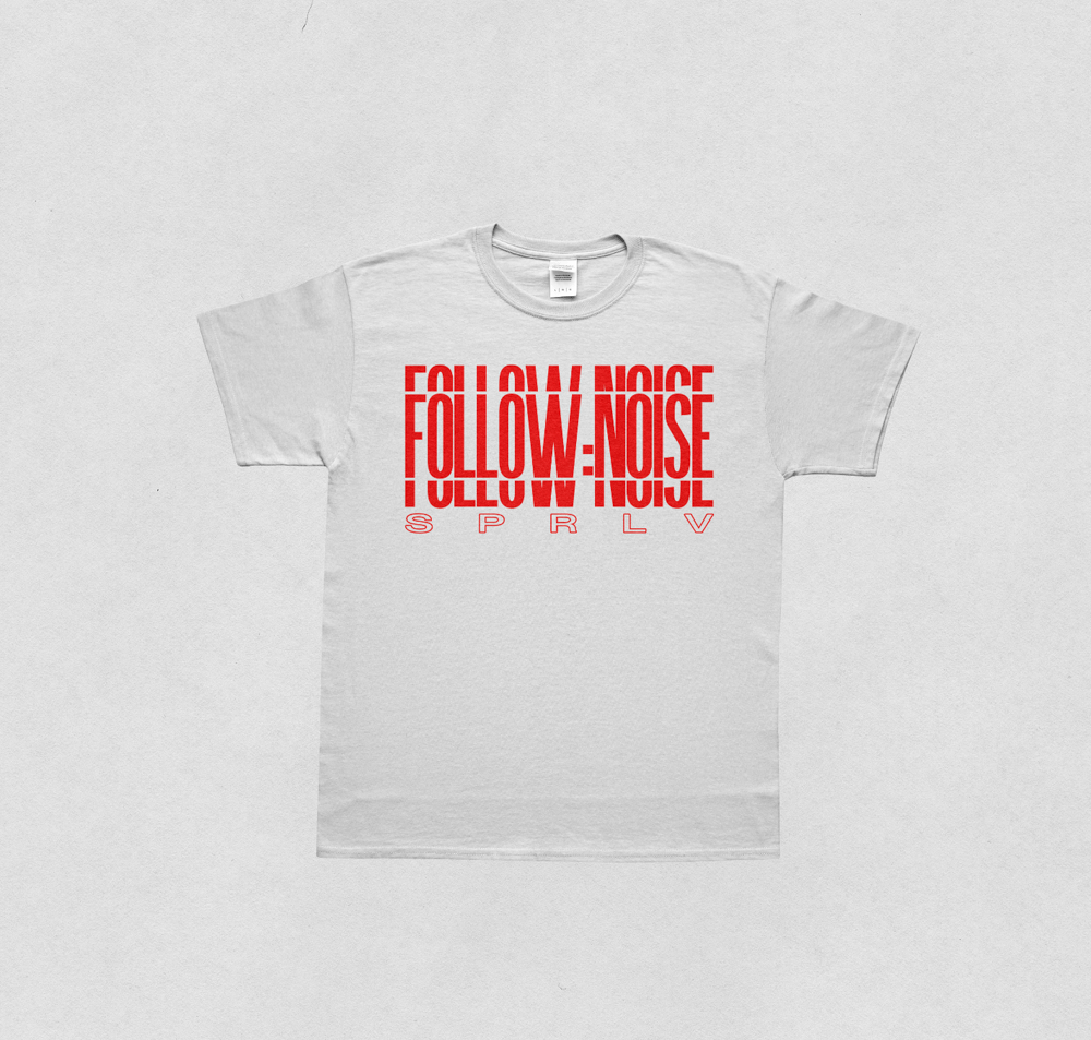 FOLLOW:NOISE_SPRLV Stack Tee (White)