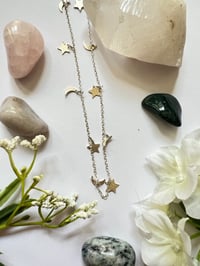 Moon and Stars Charm Necklace