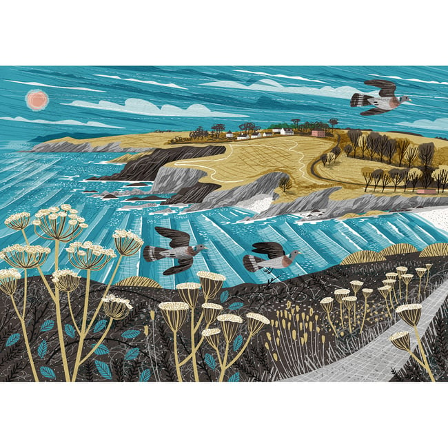 Maenporth Coast Path Print | mattillustration