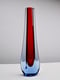 Image of Red & Blue Murano Sommerso Vase by Galliano Ferro