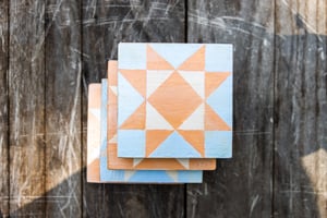 Image of Barn Quilt Coaster Set
