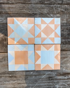 Image of Barn Quilt Coaster Set