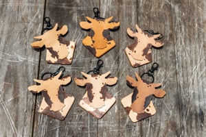 Image of Leather Cow Keychain