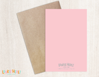 Image of Golden Girls TV Show Pink Illustrated Card 4 by 6 Inch