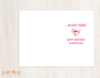 Image of Dorothy Zbornak from the Golden Girls TV Show Illustrated Birthday Card 4 by 6 Inch Size