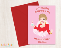 Image of Blanche Devereaux from the Golden Girls 4 by 6 Inch Illustrated Birthday Card 