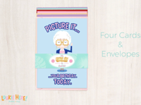 Image of Set of Four Golden Girls TV Show Illustrated Birthday Cards - 4 by 6 Inch