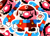 Image of It's-A-Me! Mario Vinyl Sticker! Retro Video Game Art!
