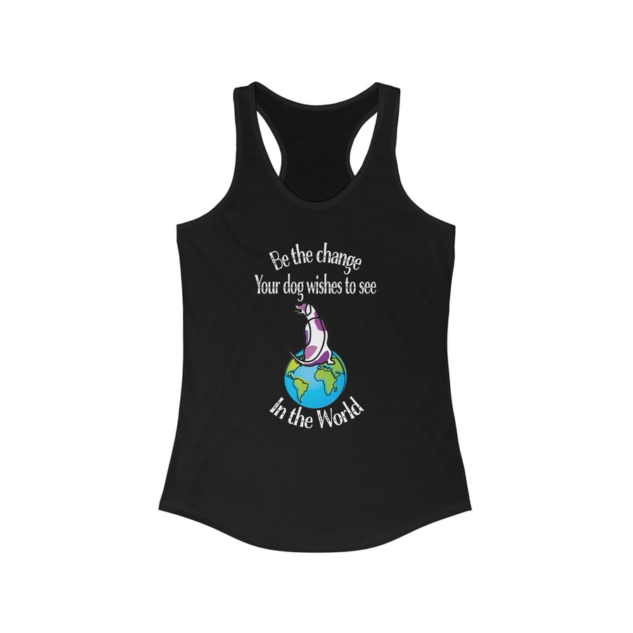 Image of Be The Change Racerback Tank - Empowering Women and Dogs
