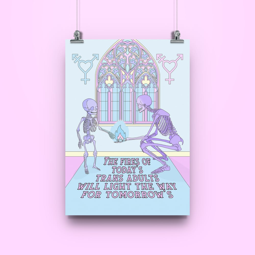 Image of (Large) The Fires Of Today's Trans Adults Will Light The Way For Tomorrows Art Print