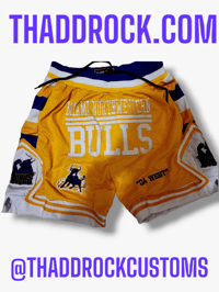 Image 2 of MEN MIAMI NORTHWESTERN BULLS MESH BASKETBALL SHORTS