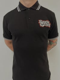 Image 1 of Black Embroidered Logo Polo ***BACK IN STOCK***