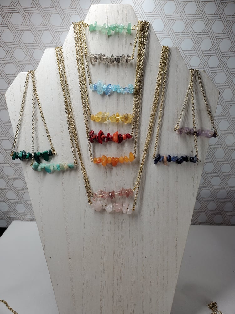 Image of 15 COLORS - Stone Necklaces - Gold and Silver