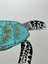 Green Turtle Print