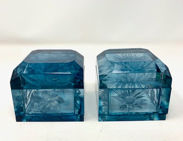 Image of Jumbo Mini Lucite Boxes- Blue