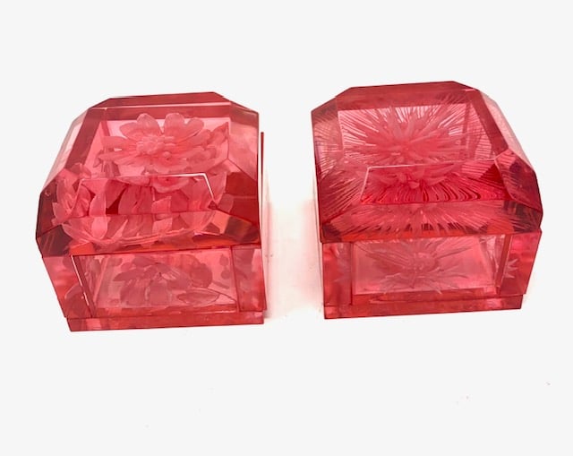 Image of Jumbo Mini Lucite Boxes-Hot Pink