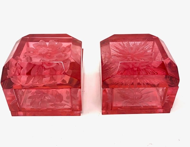 Image of Jumbo Mini Lucite Boxes-Hot Pink