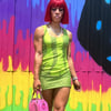 "Lime Dips" Graphic Tank Dress
