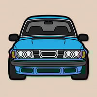 BLUE SAAB 99 Sticker