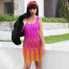 "Space Burst" Graphic Tank Dress