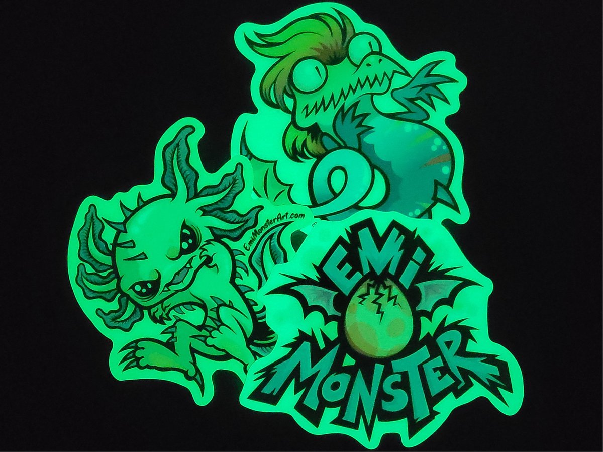 Image of 3pc Glow in the Dark sticker bundle