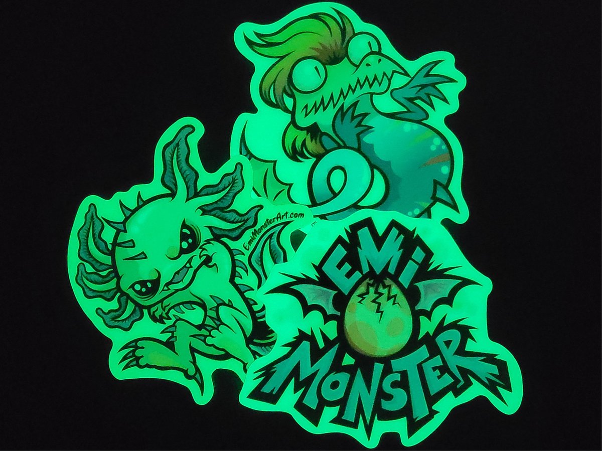 Image of 3pc Glow in the Dark sticker bundle