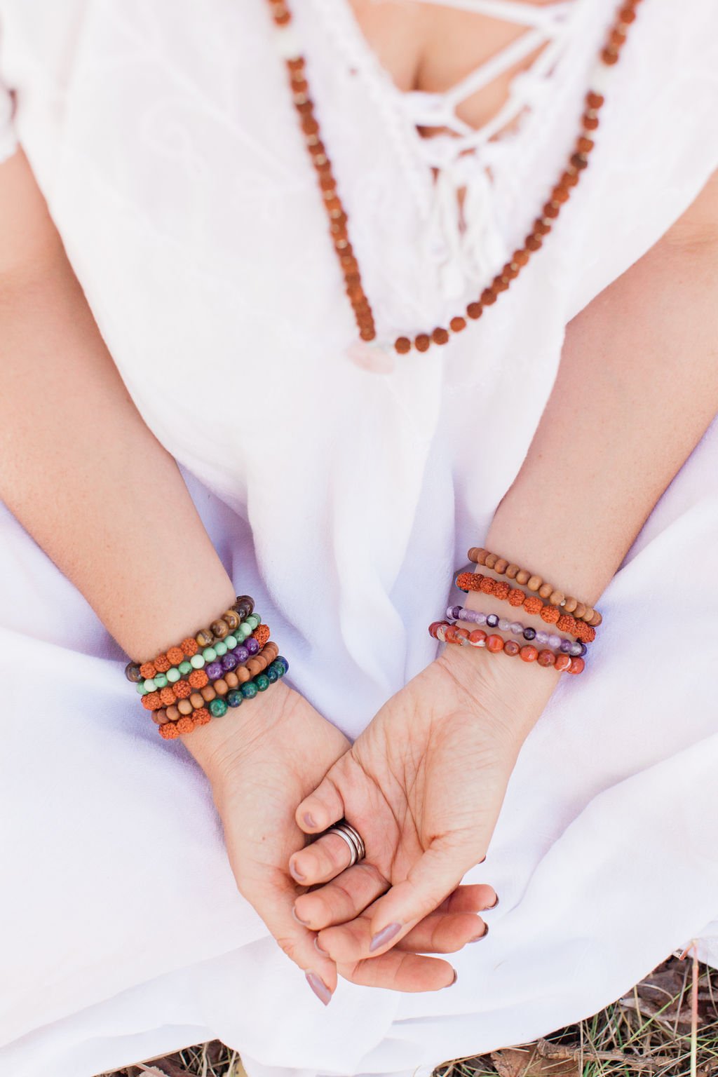 Image of Purple Fluorite Stacking Bracelet