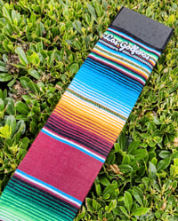Image 1 of La Chingona - Sarape Golf Towel - Vino Tinto (Burgundy)