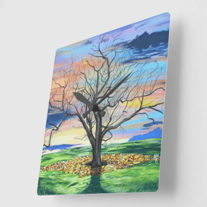 Image of Swansong Splendor Acrylic Glass Clock