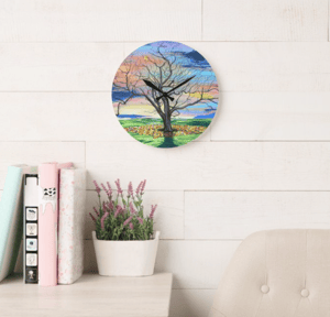 Image of Swansong Splendor Acrylic Glass Clock