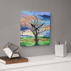 Image of Swansong Splendor Acrylic Glass Clock