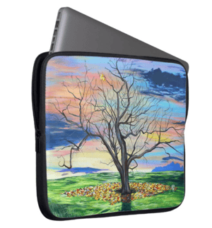 Image of Swansong Splendor Neoprene Laptop Sleeve