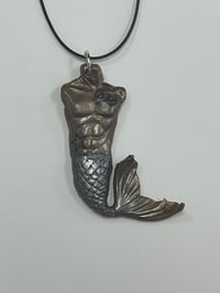 Tattooed merman pendant by Phillip Letourneau 