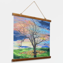 Swansong Splendor Wood Topped Wall Tapestry 