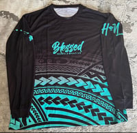 Image 1 of HN BLESSED MINT GREEN TRIBAL LONGSLEEVE