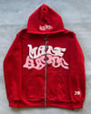 "Made Havoc" Red Zip up Hoodie