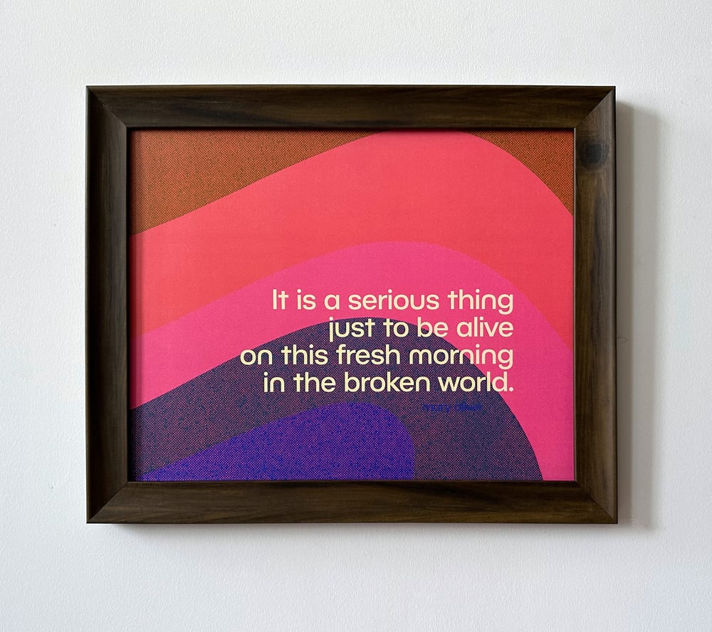 Invitation by Mary Oliver-11 x 14 print