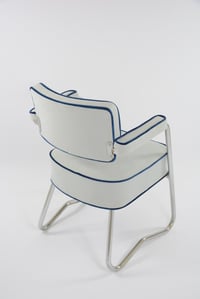 Image 4 of Fauteuil chromé gris bleu