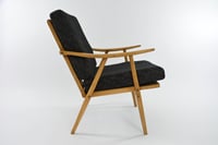 Image 3 of Fauteuil Boomerang noir chiné