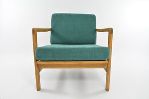 Image of Fauteuil  BZ bouclette vert d'eau