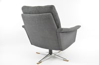 Image 3 of Fauteuil pivotant bouclette gris anthracite