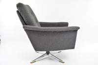 Image 2 of Fauteuil pivotant bouclette gris anthracite