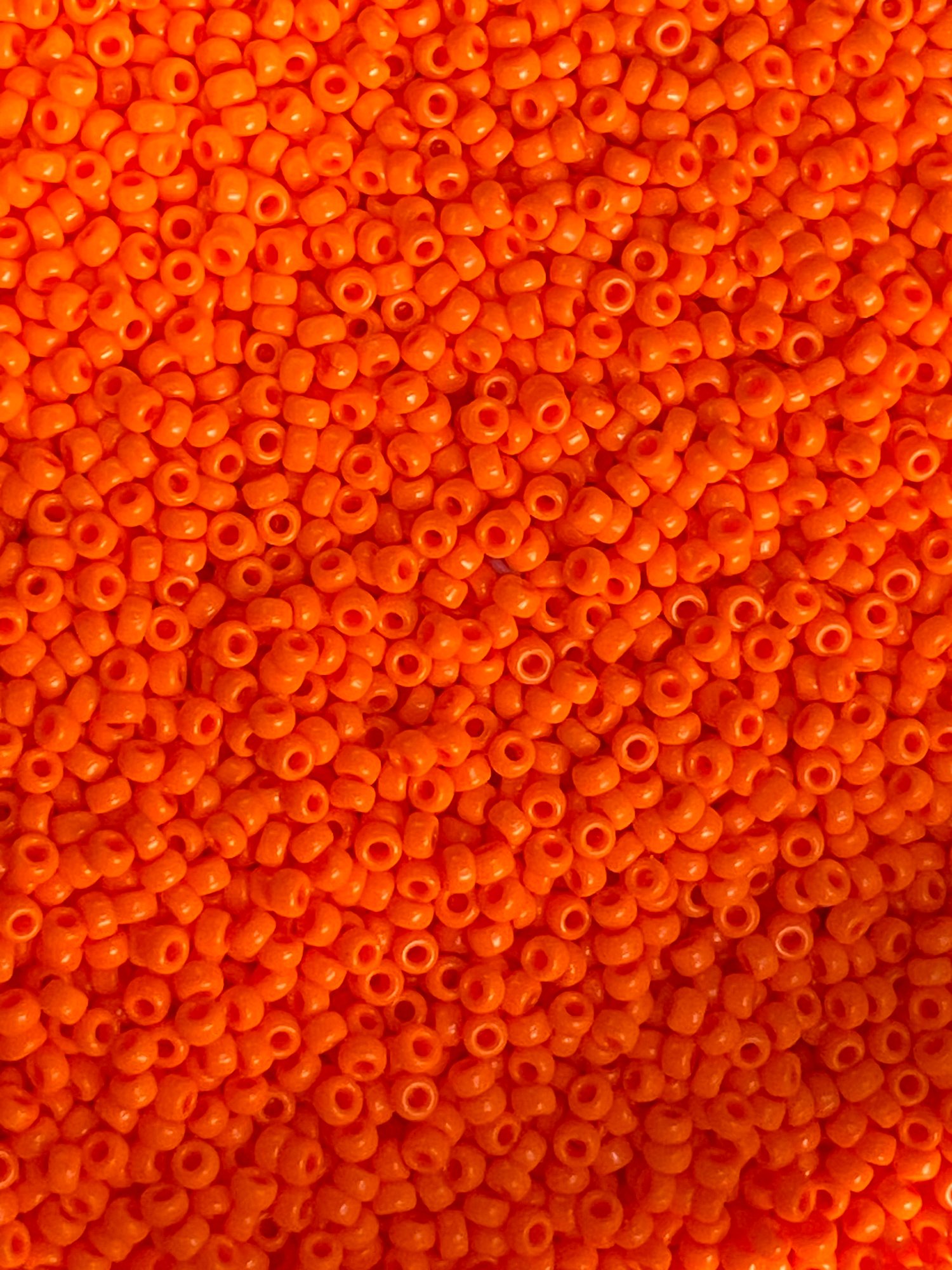 Opaque orange, Miyuki seed beads 