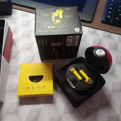 Image of Limited Edition Razer Wireless Pikachu Earbuds for Gaming & Music | Bluetooth Headset | Pokeball