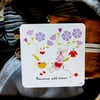 Carte  de naissance "bienvenue petit trésor " avec possibilité de personnalisation
