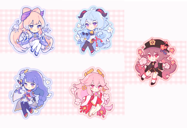 Image of Genshin Impact Girls Stickers